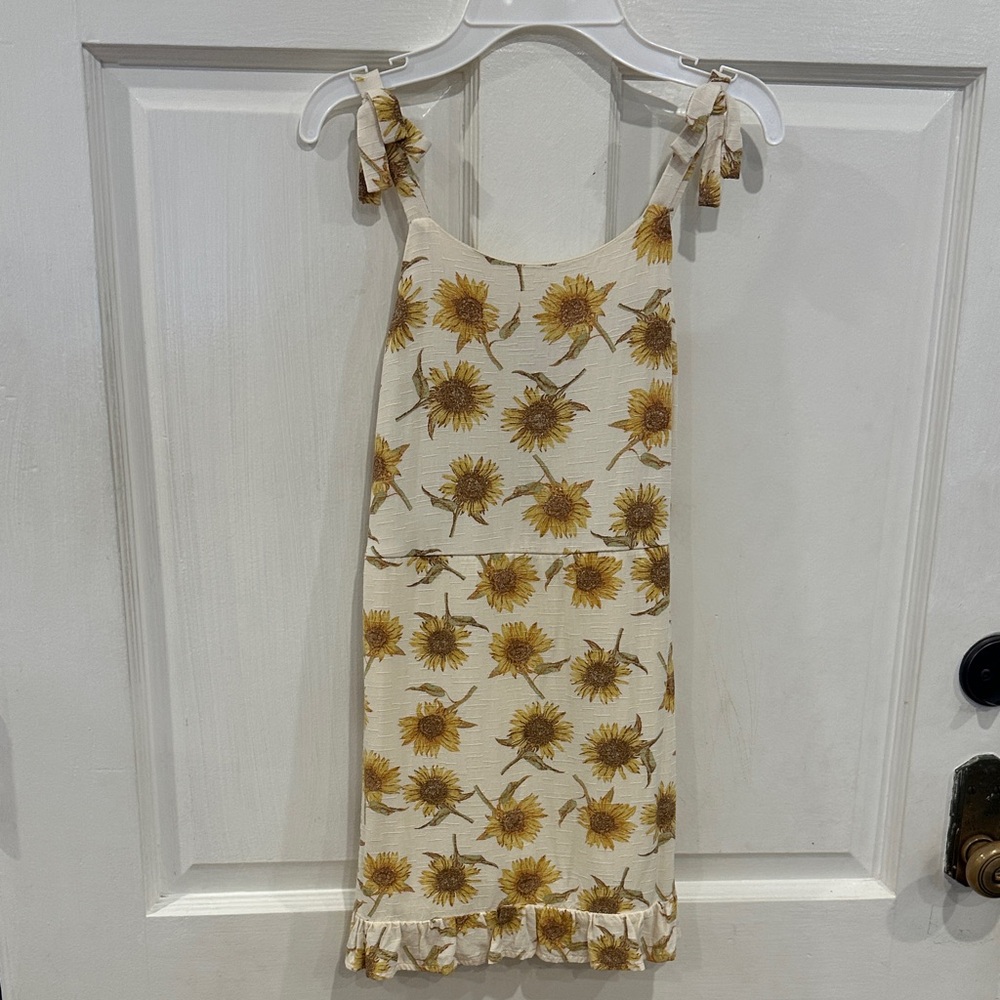 Art Class Floral Sunflower Print Dress Size 7/8